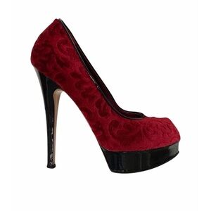 Sebastian Milano coral and Black Platform Heels size EU 35.5